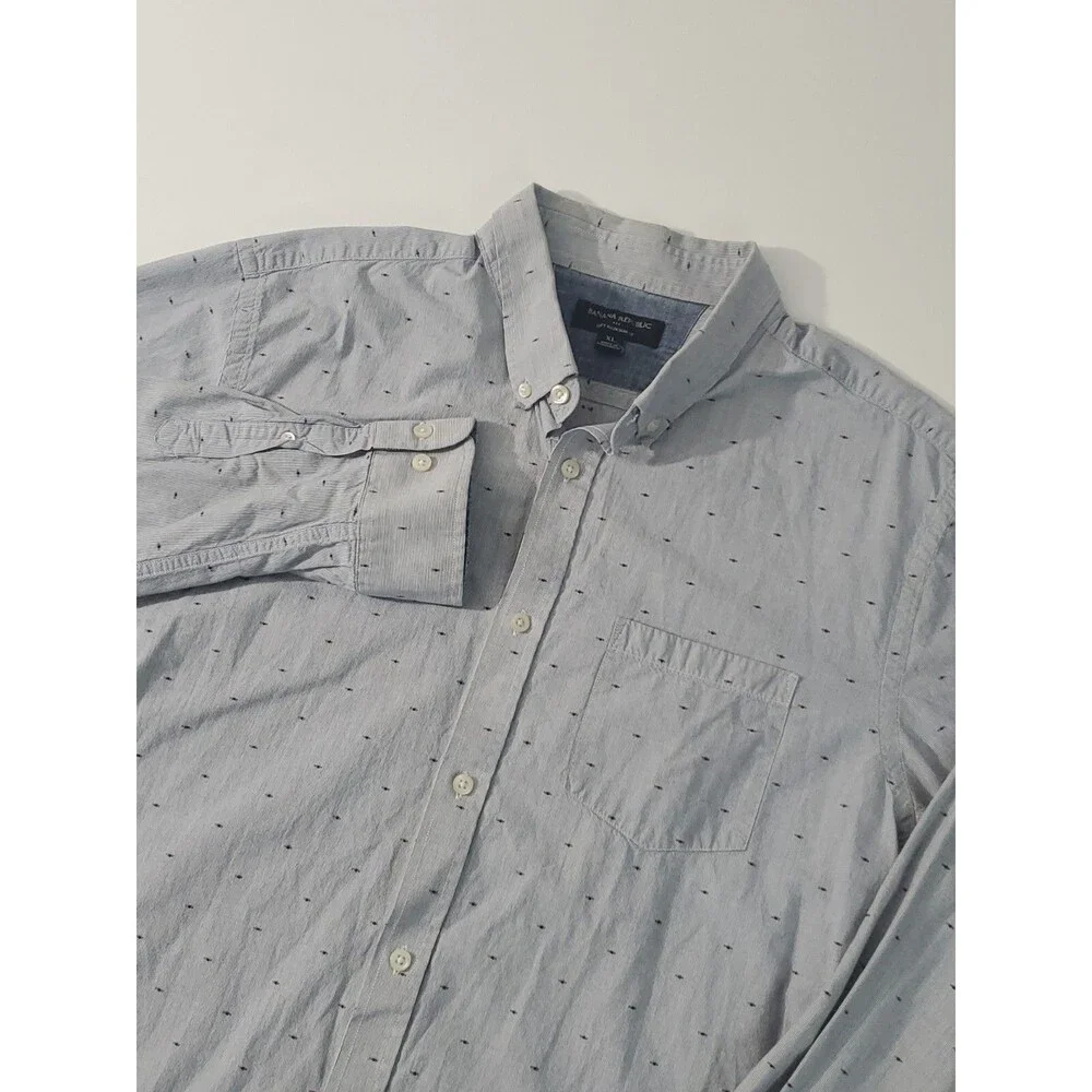 Banana Republic Men's Long Sleeve Button Up‎ Dress Shirt, XL